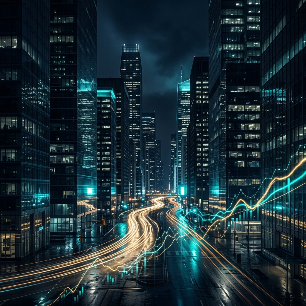 Abstract financial landscape